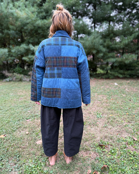 "INDIGO CABIN PLAID"