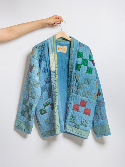 "INDIGO FLORAL CHECK"