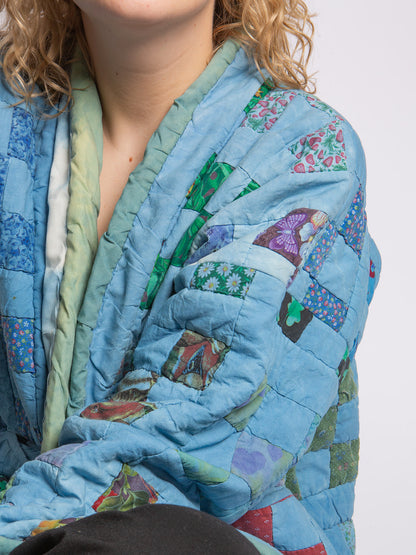 "INDIGO FLORAL CHECK"